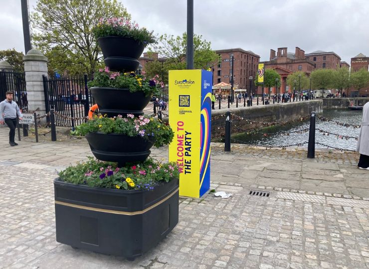 Amberol planters at Eurovision 2023