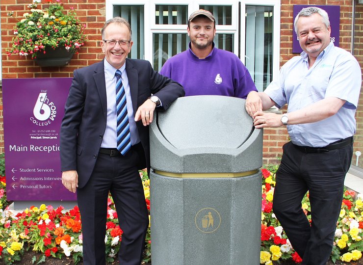 Ample Bins help keep college grounds pristine