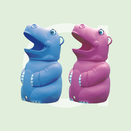 Henrietta (Pink) and Henry (Blue) Litter BinsHippo Litter Bin
